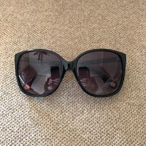 Henri Bendel Large Frame Black Sunglasses